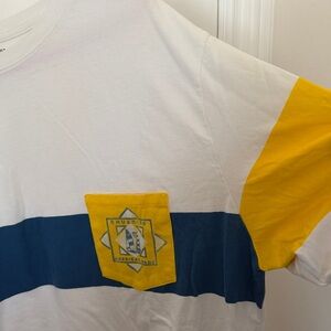 chubbies White, Navy & Yellow Colorblock Pocket Tee